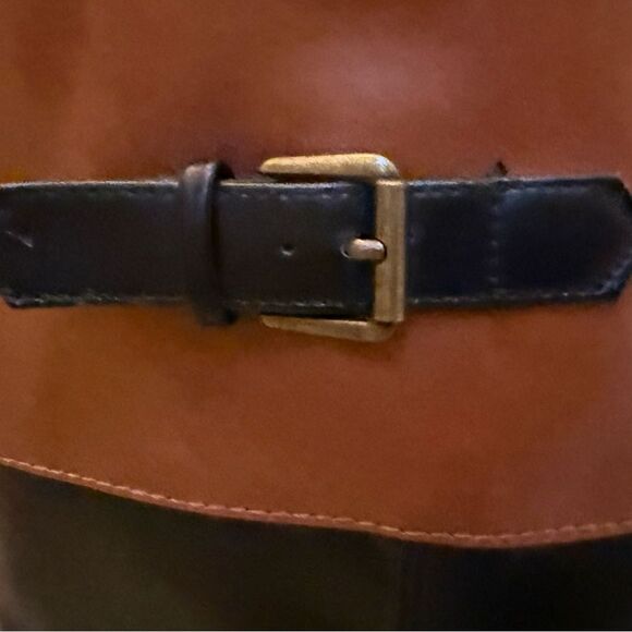 Rampage Women's Ram Ivey Black Cognac Tall Riding Boots Size 10 Medium - Picture 2 of 8